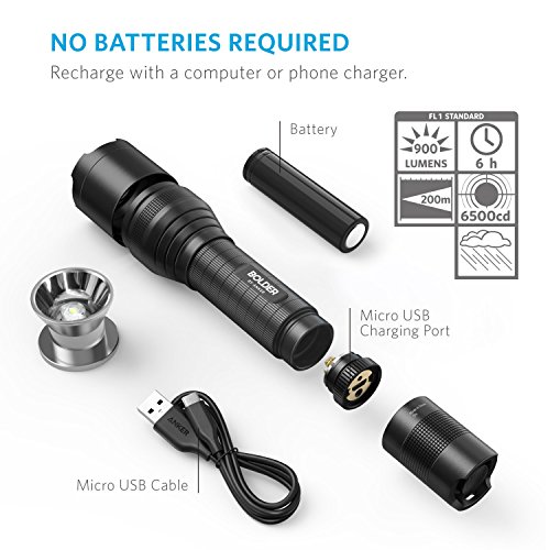 anker super bright tactical flashlight rechargeable 18650 Anker Super Bright Tactical Flashlight Rechargeable 18650 Battery Included  Zoomable