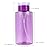 10oz Purple Push Down Pump Dispenser Empty Refillerble Bottle with Flip Top Cap - for Nail Polish, Travel, Cosmetics Packaging