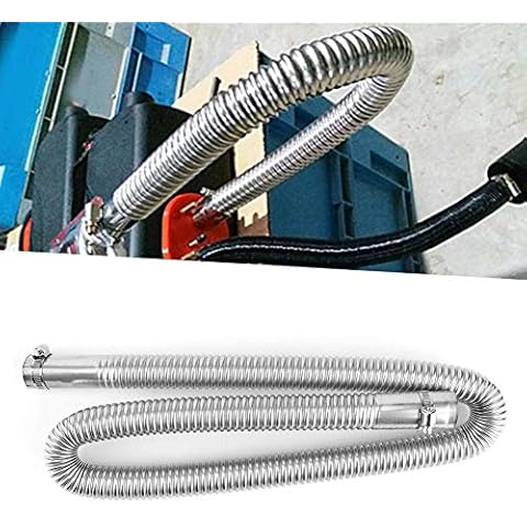 Diesel Heater Exhaust Pipe, Parking Heater Pipe, 120 cm Stainless Steel Car Air Heater Exhaust Pipe Flexible Exhaust Extension Pipe, Diesel Gas Vent Hose Cover
