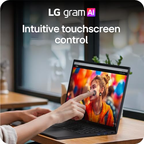 Image of LG gram 15-inch Thin and Lightweight Dual AI Touchscreen Laptop Computer, Windows 11 Home, Copilot+ PC, Intel Core Ultra 5 325 Processor, 16GB RAM, 1TB SSD - Obsidian Black
