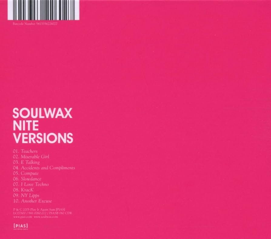 SOULWAX NITE VERSIONS レコード Nite Versions: Soulwax: Amazon.fr: CD et Vinyles}
