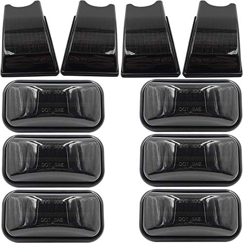 10pcs OEM Hummer Cab Roof Lamps Housing For 2003 2004 2005 2006 2007 2008 2009 Hummer H2 and 2005-2009 Hummer H2 SUT Top Clearance Marker Smoked Lens OEM Front Rear Cab Roof Bulbs Shell