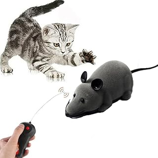 Gawertoy Remote Control Rat Toy, Wireless Remote Control Mouse Toy Fake RC Rat Toy Giant Realistic Rat Model Prank Joke Tricky Toy for Kids Halloween Christmas Birthday Gift Cat Dog Toy Grey