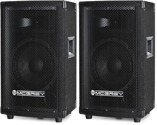 McGrey TP-8 Enceinte de DJ et de Party 300W lot de 2 haut-parleurs passifs sono