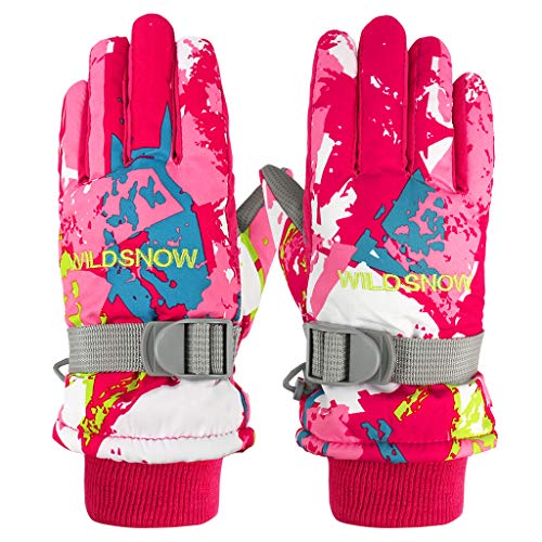 Sundwsports Guantes Impermeables para Esquí para Niños Invierno Deportes al Aire Libre Esquí, Ciclismo Cover