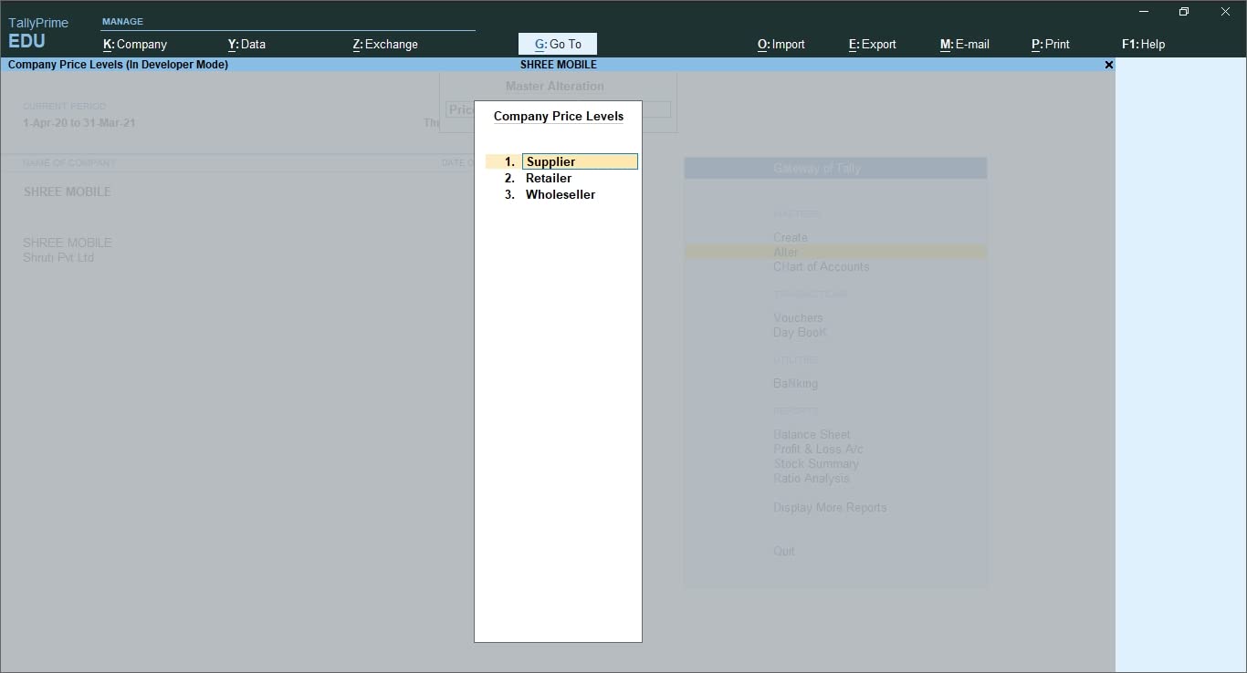 Alias and Closing Stock In Price List Master - Tally Add-On (E-mail Delivery - No CD) - Multi User