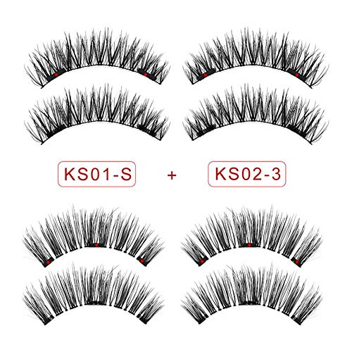Preisvergleich Produktbild 3D Magnetische Falsche Wimpern, Wiederverwendbar Künstliche Wimpern Aus Hochwertigen Synthetischen Fasern Geschenk Für Freunde Und Familienmitglieder