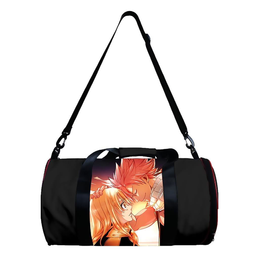 Zhongkaihua FAIRY TAIL Cylinder Crossbody Bag Large Capacity Multifunctional Sports Swimming Gym Duffle Bag,Anime Printed Pattern Casual Travel Portable Bag — image 1