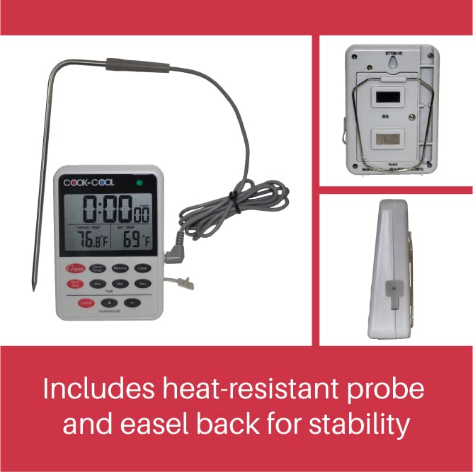 Miniatura 4 de Cooper-Atkins DTT361-01 Termómetro digital para carne, termómetro de enfriamiento (Cook N Cool - Monitor de temperatura de cocción y enfriamiento)