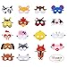 Maschere di Animali per Bambini Feltro Mascherine con Nastro Elastico per Cosplay Compleanno Natale Halloween 18 Pezzi
