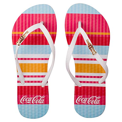 Chinelo Colored Lines, Coca-Cola - feminino