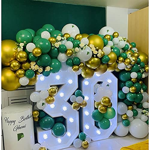 Buy Honinda Green Latex Balloons 12inch + 5inch 70 Pack Dark Green