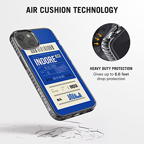 Image of DailyObjects Case for iPhone 13 Compatible with Mag-Safe Wireless Charging, Stride 2.0 Indore City Tag Slim Shockproof Back Cover with Inner Magnetic Ring