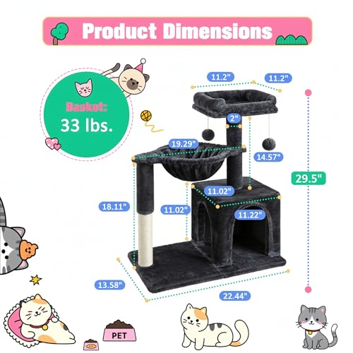 Árbol para Gatos Multi-Nivel con Poste Rascador 29 in miniatura 5