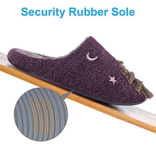 Shevalues Cute Animal Slippers For Kids | Girls Boys Fuzzy Indoor Slippers | Embroidered Unicorn Hedgehog House Shoes, Purple Unicorn, Size 2-2.5 Little Kid #TOP4