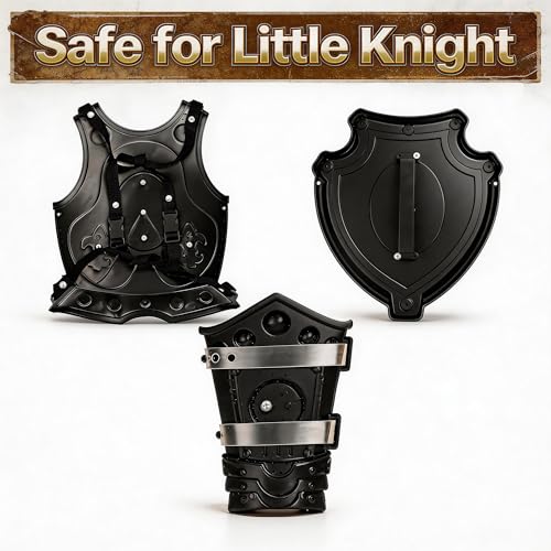 Disfraz infantil de caballero con armadura, pack x2 miniatura 6