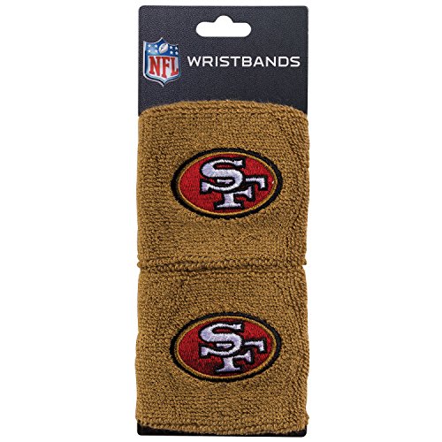 Franklin Sports San Francisco 49ers NFL Wristbands - Youth NFL Team Logo Wristbands