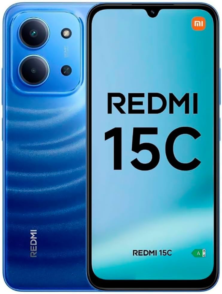XIAOMI Redmi 15C Smartphone,Batería súper Grande 6000mAh,Pantalla inmersiva 6.9'' 120Hz,50 MP Main Camera,NFC,microSD,Azul (6+128GB)