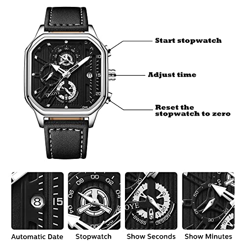 Buy Mens Watch Analog Black Watches for Men Automatic Chronograph Wrist
