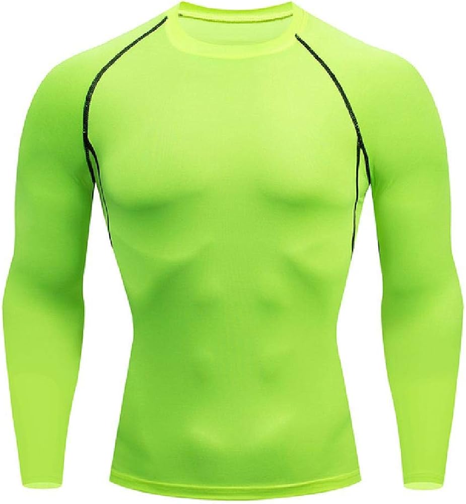 Herren Kompressionsshirt Langarm - Sport Shirt Eng Anliegend, Schweißableitend & Muskelförmend