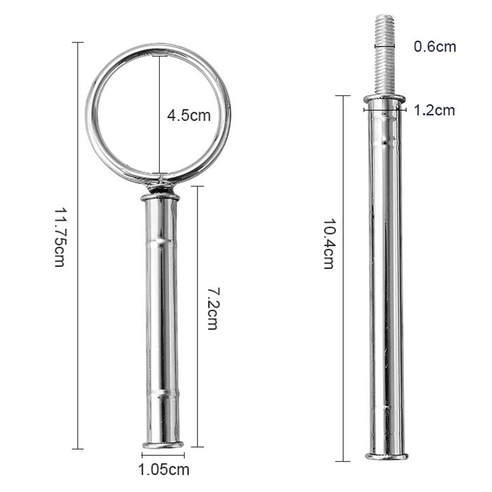 FEMONGY Set etagèrestangen, set van 2 etagères, accessoires, 2 tot 3 etages, voor bruidstaart, etagère, taartstandaard, taarthouder, taarten met schroeven en sluitringen (zilver