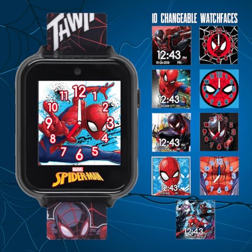image for Accutime Marvel Spider-Man Kids Smart Watch – Touchscreen Interactiv