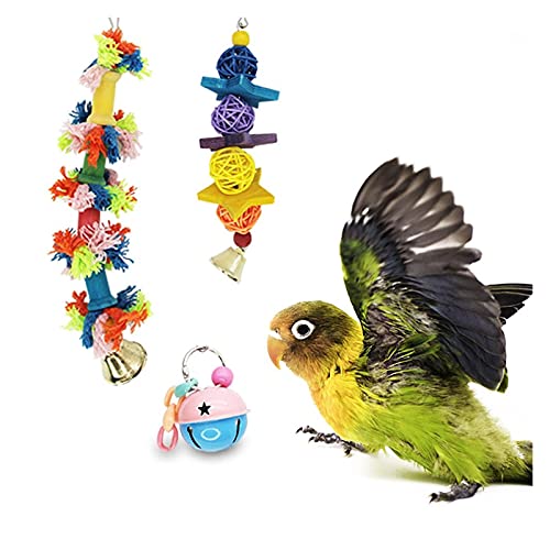 Vogelspeelgoed 10 stks Parrot Toys Chew Budgie Paars en Bird Toys Swing Pet Accessories Cockatiel Ladder Stand Parkiet… - Afbeelding 5