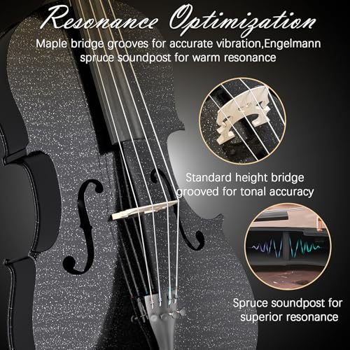 image for Doredo Cello 4/4 Kit, Full Size Cello for Adults, Students, Beginners,