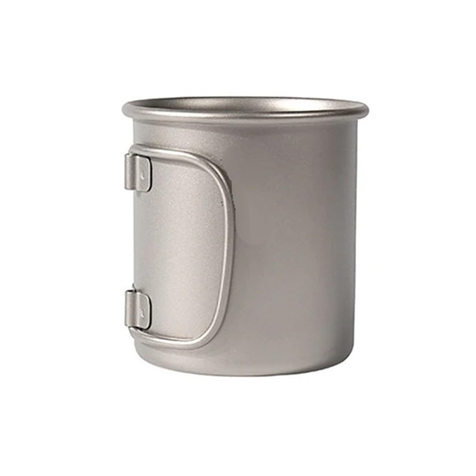 Generico Bicchiere for Acqua in Titanio da 220 ml con Coperchio Manico Pieghevole Bicchieri Campeggio Portatili for Escursionismo
