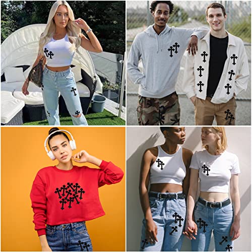 10 Pcs Cross Patch Cross Embroidered Applique Decorative Iron On Clothing Embroidered Patches Cross Medieval Gothic Sew On/Iron On Patches Appliques For Clothes Dress Hat Jeans Repair Diy Accessories #TOP6