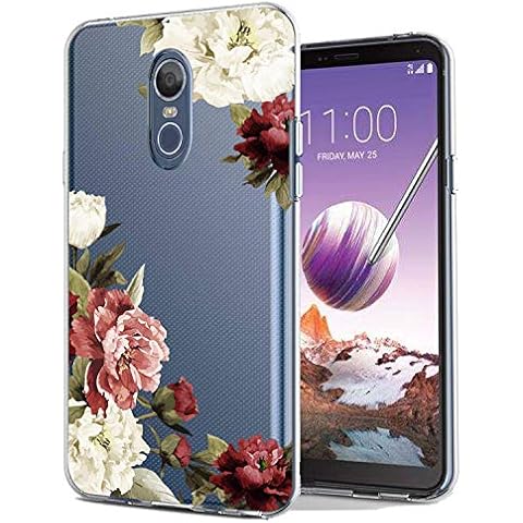 Booceicd Case for LG Stylo 4 Case, for LG Q Stylus Case, for LG Stylo 4 Plus Case with Flowers, Shockproof Clear Floral Pattern Soft Flexible TPU Back Slim Case Cover for LG stylo 4 (Blossom Flower) Cover