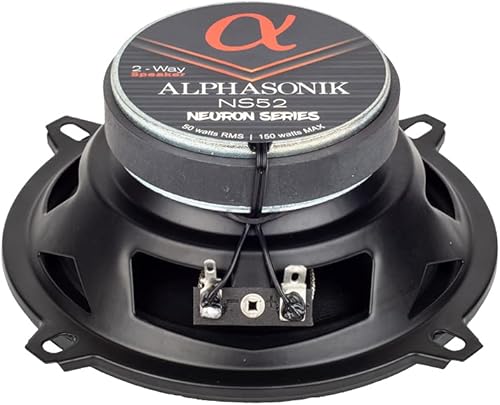 Miniatura 5 de Alphasonik 1 par de NS52 Neuron Series 5.25" (300 vatios máximo para el par) 150 vatios máximo por altavoz, altavoz de audio de coche de 2 vías de