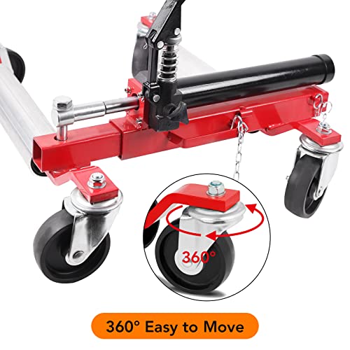 Merxeng 2PWDJ 4 Pack Hydraulic Car Wheel Dolly Jack 1500Lbs Heavy Duty Rollers thumb #2