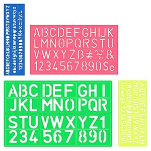 4 Pièces Pochoir Lettrage Pochoir Alphabet Pochoir Lettre Pochoir Alphabet Réutilisable en Plastique Pochoir à Dessin pour Enfants Création de Cartes de Journal Scrapbooking DIY 4 Tailles Différentes