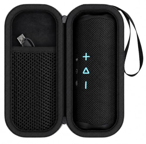 Image of Travel Carry Case for New JBL Flip 7, 6, 5, 4, 3 Portable Speaker, Shockproof, Dustproof, Protective Cover Storage Bag (EVA Box Black)