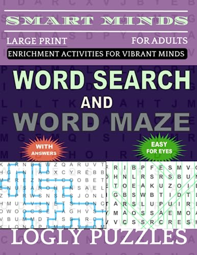 Smart Minds- Word Search And Word Maze Puzzles Book: Mixed Puzzle Books The Best Variety of Puzzles to Keep Your Mind Healthy for Adults & Seniors with Answers Key image 2