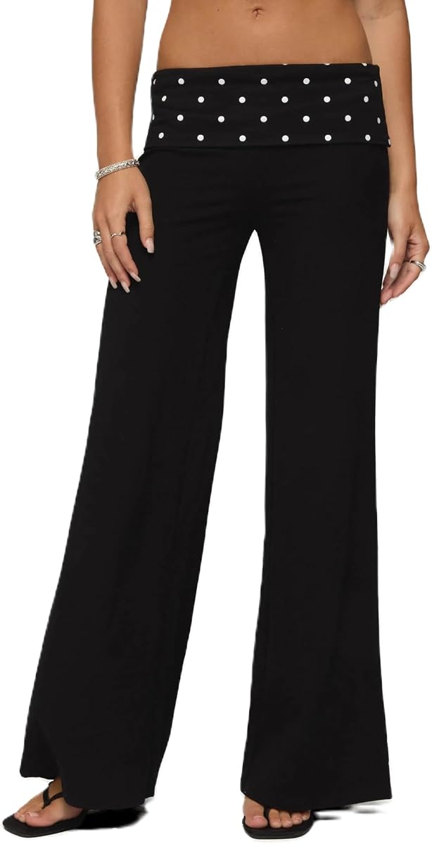 Fold Over Leggings Women Y2K Lounge Yoga Sweatpants