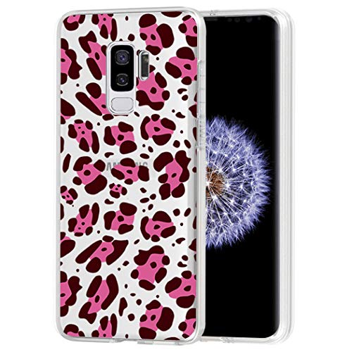 sidande Case for Galaxy S9 Plus Case, S9+ Plus Case, Samsung S9 Plus Case for Girls Women, Shockproof Clear Soft Flexible TPU Slim Phone Protective Case Cover for Samsung Galaxy S9 Plus (Leopard)