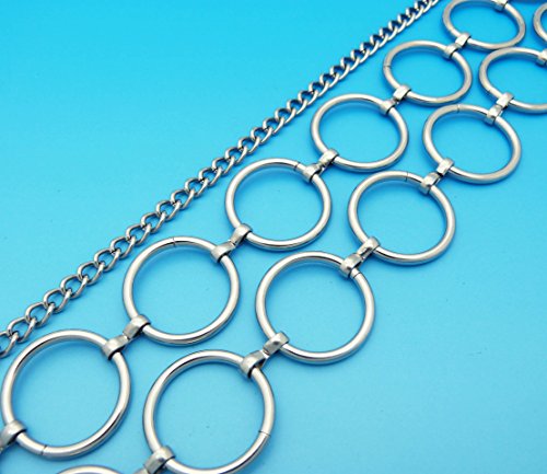 Fashion 21 Women's Stainless Steel O Ring Hoop Link Chain Belt - Sturdy, No Change Color3