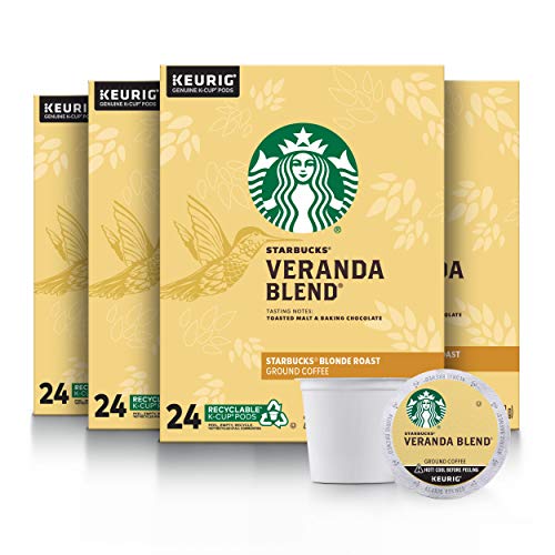 Starbucks Blonde Roast K-Cup Coffee Pods — Veranda Blend for Keurig Brewers —