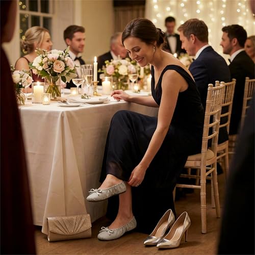 Image of Women's Foldable Ballet Flats - Portable Flat Shoes for Travel and Wedding that Fit in Your Purse