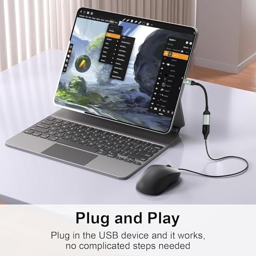 Image of DR VAKU MAXPORT Type C to USB A 3.0 OTG Adapter Connector Fast Charging Data Transfer Cord Speed Upto 10 GBPS Nylon Braided Cable for iPhone 17 /15 /16 Laptops, Smartphone & Other Type C Devices- Black