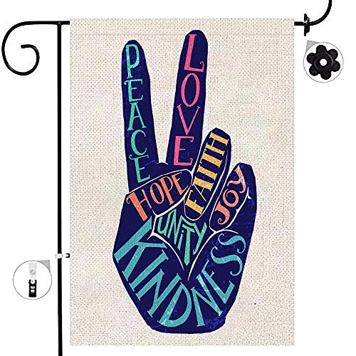 Flag Outdoor Garden,Gesmatic Garden Flag Christmas 12.5 X 18 Peace Sign Creative Perfect Greeting Card Words Peace Love For Homes, Yards And Gardens #TOP1