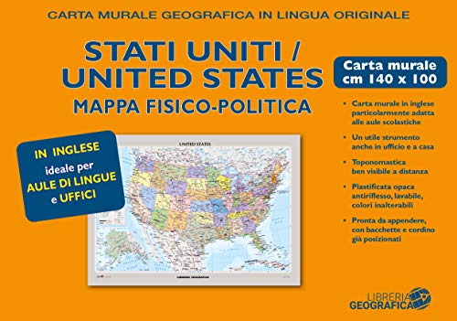 Stati Uniti D'america. Carta Murale