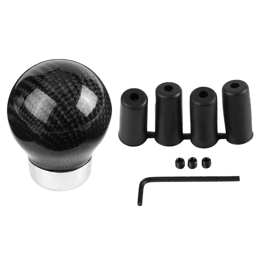 Carbon Fiber Gear Shift Knob Universal Car Modification Aramox True Carbon Fiber Gear Lever Knob Black Carbon Fiber
