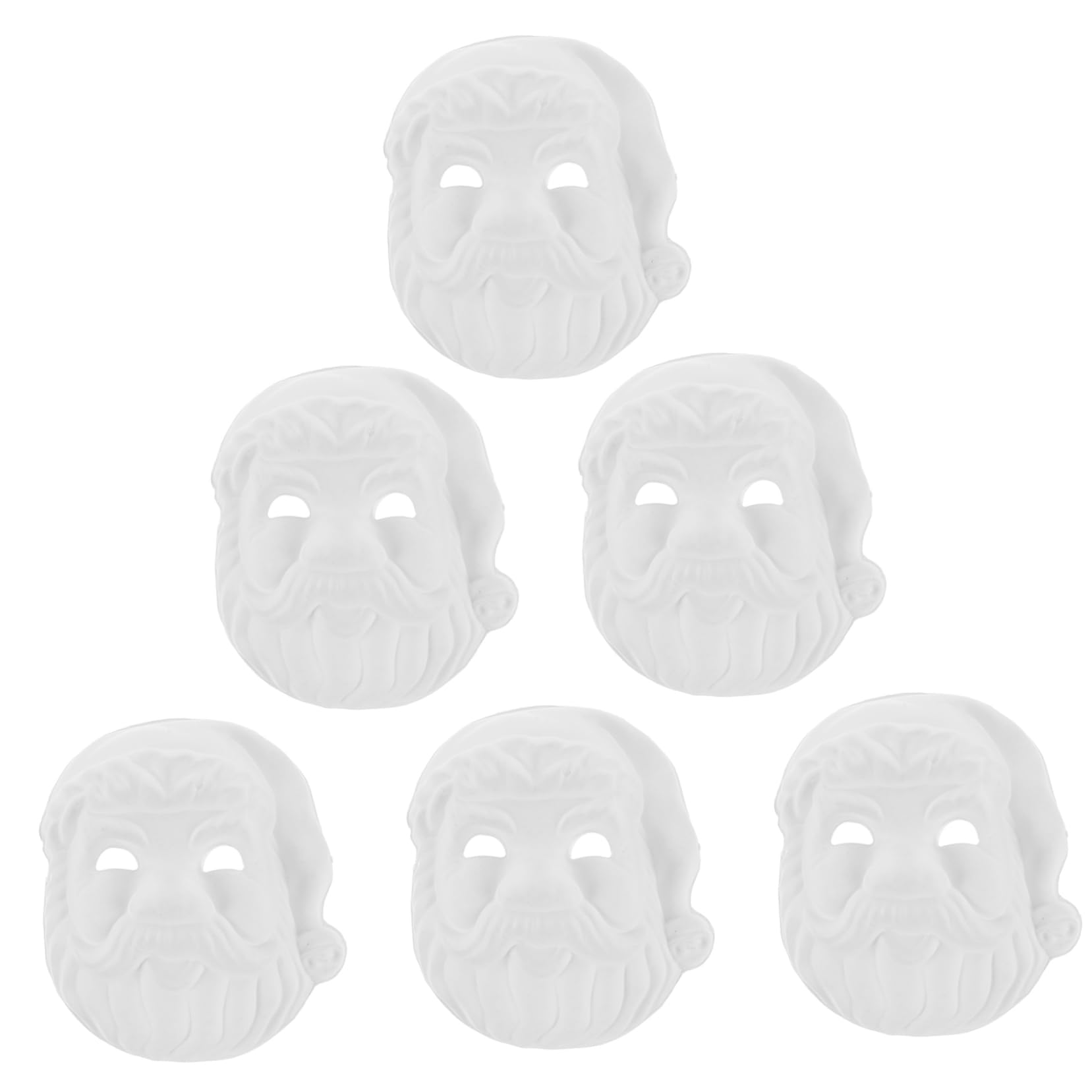 VICASKY 30pezzi Santa Claus Maschere Vuote Per Compleanni e Creativi Forniture Per Mascherate e Decorazioni Natalizie