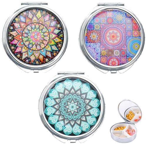 Xrten 3 Pezzi Pratico Contenitore per Medicinali, Portapillole da Viaggio Portatile, Portapillole Giornaliero, per Compresse da Viaggio Portare Portare Vitamine e Farmaci