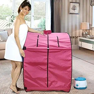 Kawachi Portable Steam Sauna Bath for Health and Beauty Spa at Home Pink