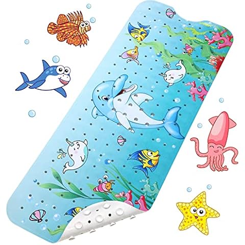 LUZOON Alfombrilla Baño Antideslizante 100 x 40cm Océano (Delfín) Cover