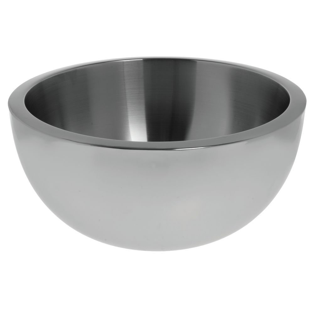 Serving Bowl with Double Walls 7 Quart Stainless Steel - 13" Dia x 7" H by HUBERT – 13 inches x 7 inches, 7.0 quarts, Stainless Steel, Silver